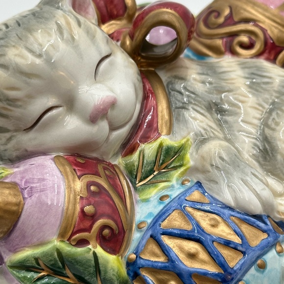 Fitz & Floyd Kristmas Kitty Lidded Box, Essentials, Candy Bowl, Trinkets - Picture 13 of 16